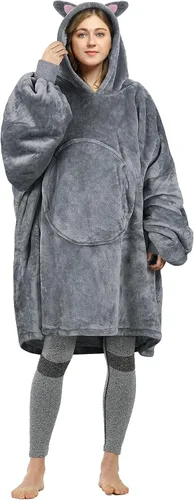 Vista 19 de Catalonia Sudadera con Capucha Manta Extragrande, Cómoda Sudadera Sherpa Usable, Regalo para Ella