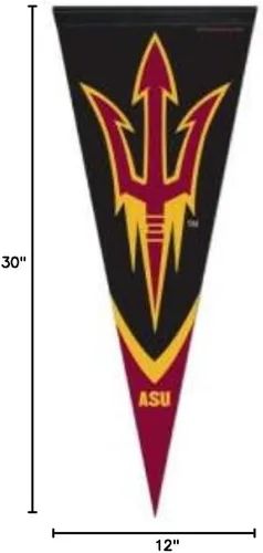 Vista 2 de WinCraft NCAA 60252011 Arizona State University - Banderín premium, 12 x 30 pulgadas