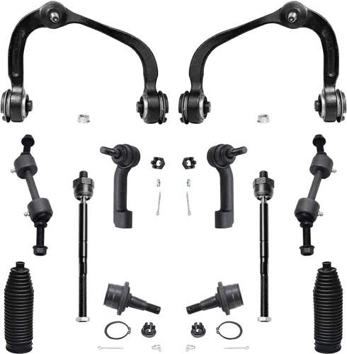 Vista 109 de Detroit Axle - Kit de extremo de 12 piezas para Ford Explorer Mercury Mountaineer 1998-2001 1999 2000, 2 brazos de control delanteros superiores