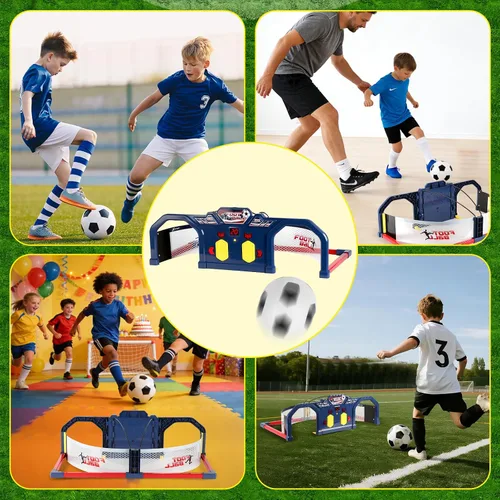 Vista 7 de Entrenador de fútbol para niños, juego de entrenamiento de fútbol para interiores, 2 modos de juego con puntuación automática, mejora el control