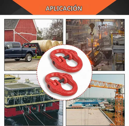 Vista 4 de Eslabón de Acoplamiento Hammerlock de Acero Aleado Grado 80 de 1/2", Bloqueo de Martillo para Enganche de Remolque, Adaptador Conector de Eslabón