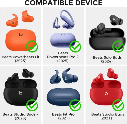 Vista 3 de AhaStyle Almohadillas para los oídos Beats Studio Buds/Powerbeats Pro 2/Solo Buds/Fit Pro/Studio Buds+【Ajuste en el estuche de carga】6 pares