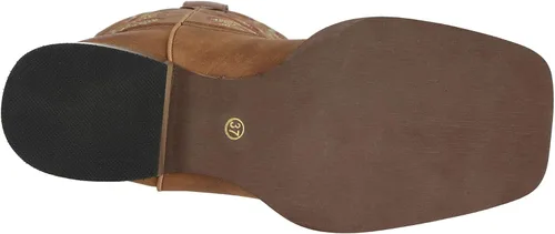 Vista 6 de J's.o.l.e Botas vaqueras de moda para mujer, punta cuadrada, anchas, media pantorrilla, vaqueras occidentales