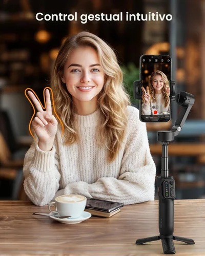 Vista 6 de Estabilizador de cardán iSteady X3 SE Plus de hohem para iPhone, cardán de teléfono de 3 ejes con control remoto desmontable, varilla extensible