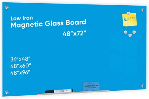 Vista 25 de Fab Glass and Mirror - Pizarrón magnético de vidrio con borrador, Negro