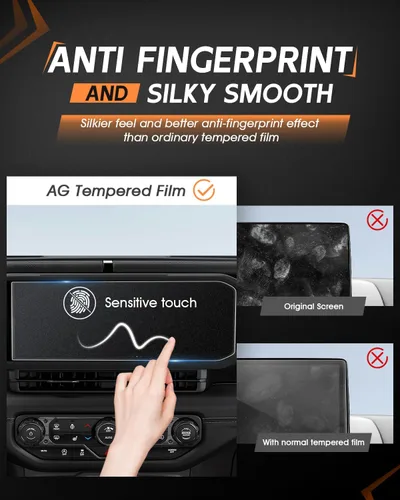 Vista 4 de CDEFG - Protector de pantalla antirreflejos mate para Jeep Wrangler/4xe/Gladiator 2024-2025 2026