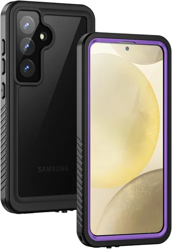 Vista 17 de Lanhiem Funda para teléfono Samsung Galaxy S24+ Plus, IP68 impermeable a prueba de polvo con protector de pantalla integrado, carcasa protectora Azul