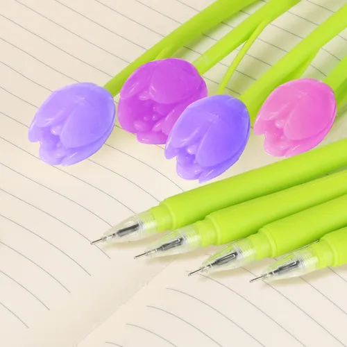 Vista 6 de Bolígrafos de flores que cambian de color, paquete de 30 bolígrafos creativos de tinta de gel para la escuela, hogar, oficina, papelería, regalo