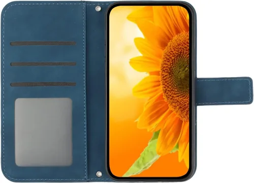 Vista 2 de Funda compatible con Samsung Galaxy A0e, compatible con Samsung Galaxy A0e con función atril, ranuras para tarjetas, cierre magnético, color azul