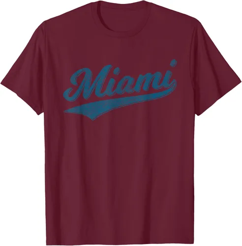 Vista 7 de Camiseta de estilo vintage de Miami Florida VARSITY SCRIPT Sports, gris, S