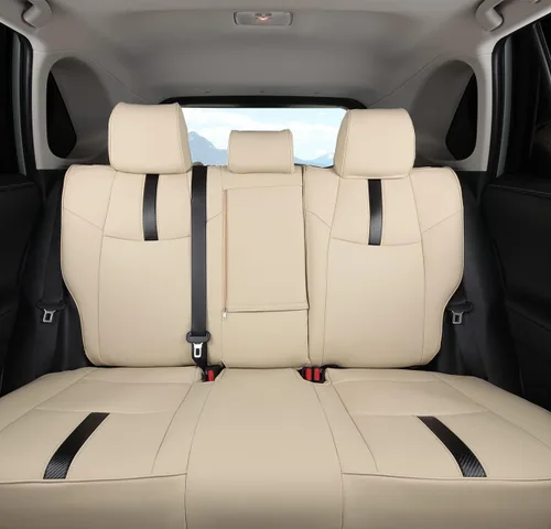 Vista 15 de Fundas de asiento RAV4 de ajuste personalizado, piel sintética impermeable para Toyota RAV4 2013-2018 (beige)