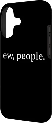 Vista 2 de Ew People - Funda de regalo para iPhone 17 con frases introvertidas y frases de memes
