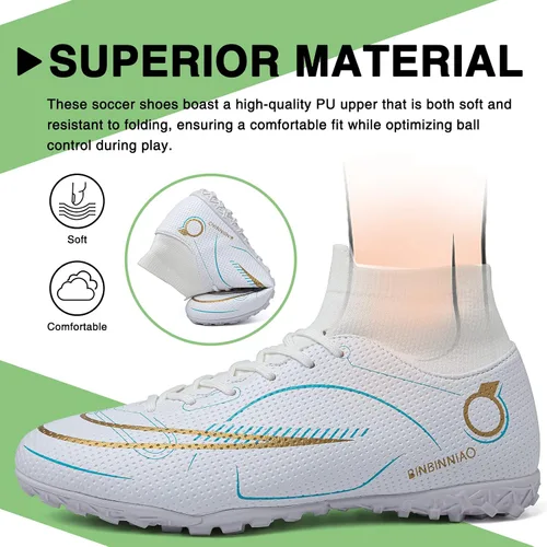 Vista 2 de CBUSTER Zapatos de fútbol para hombre y mujer, zapatos de fútbol AGTF
