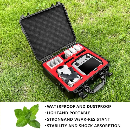 Vista 7 de FPVtosky Mini 4 Pro - Funda rígida para DJI Mini 4 Pro/Mini 3 Pro, funda impermeable para Mavic Mini 4 Pro con controlador DJI RC/DJI RC 2, funda