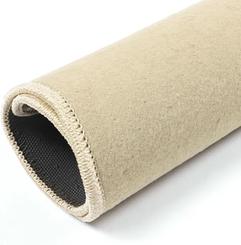 Vista 9 de IKON MOTORSPORTS, Alfombrillas compatibles con Nissan Kicks 2018-2024, filas delanteras y traseras de nailon beige para pies de automóvil, juego