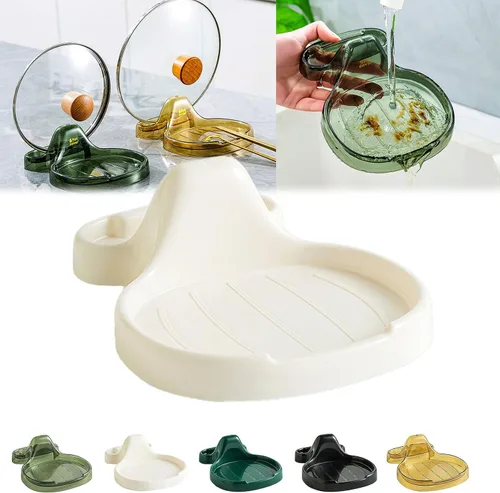 Vista 8 de Espátula de cocina multifunción, soporte para espátula de cocina multifuncional, soporte para cucharas con soporte para tapa, espátula de cocina