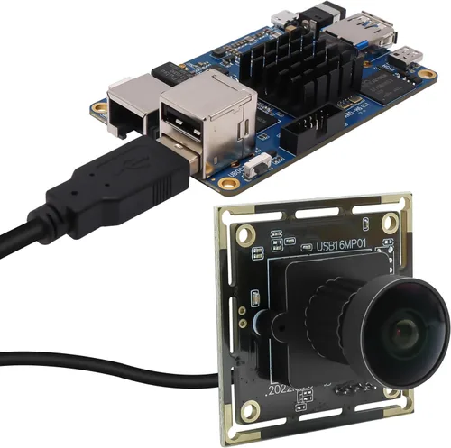 Vista 6 de MMlove Módulo de cámara USB de 16MP Lightburn Cámara 170° Gran angular M12 Lente ojo de pez con sensor de imagen IMX298 Plug & Play Cámara web