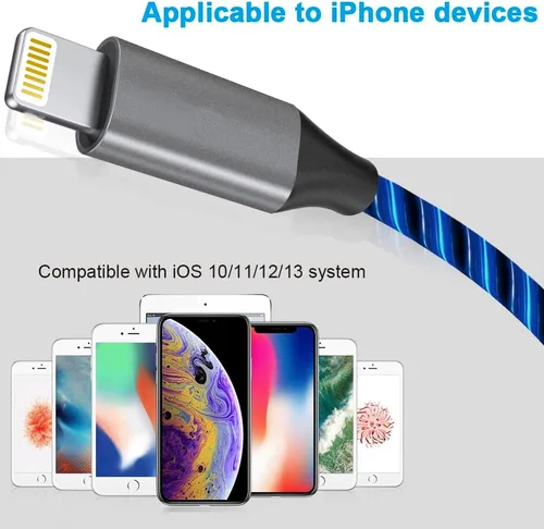 Vista 5 de Cable de carga para iPhone, cable Lightning de 3 pies con certificación MFi de Apple, cable de carga rápida USB de alta velocidad, cable