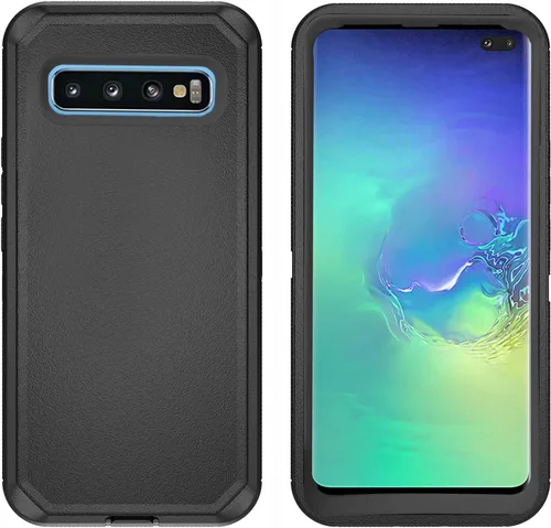 Vista 3 de Asuwish Funda de teléfono para Samsung Galaxy S10 Plus, híbrida, resistente, a prueba de golpes, resistente, accesorios móviles Glaxay S10+ Galaxies