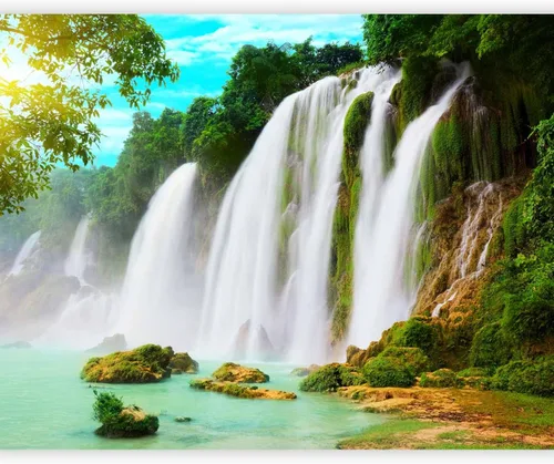 Vista 11 de artgeist Mural de Pared Cascada 118x91 pulgadas - XXL Papel Tapiz No Tejido Vellón Decoración de Pared Impresión Fotográfica Imagen Fotografía #05