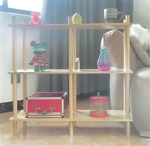 Vista 8 de (3er piso) Mesita de noche de café de madera maciza, zapatero, mesa de sala de estar, mesa de centro de madera maciza, oficina, dormitorio, espacio