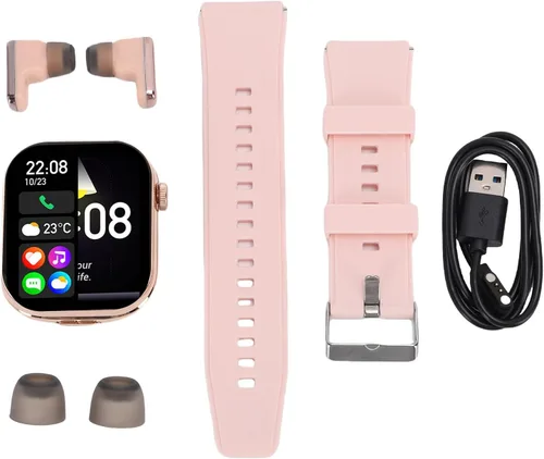 Vista 6 de Reloj deportivo con auriculares HD IP67 para viajeros y entusiastas del fitness 6.890-9.528 in (dorado)