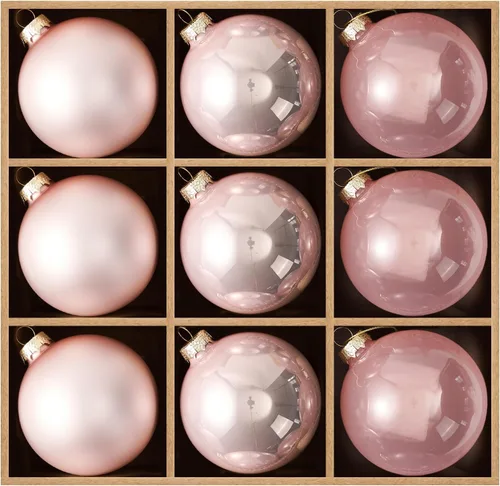 Vista 11 de DN DECONATION Adornos de Navidad de cristal negro, bolas de Navidad colgantes de 3.15 pulgadas para decoración del árbol de Navidad, juego de 9