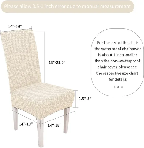 Vista 3 de Parsons - Funda para silla de comedor, funda desmontable para silla de sofá, funda retráctil (2, albaricoque)