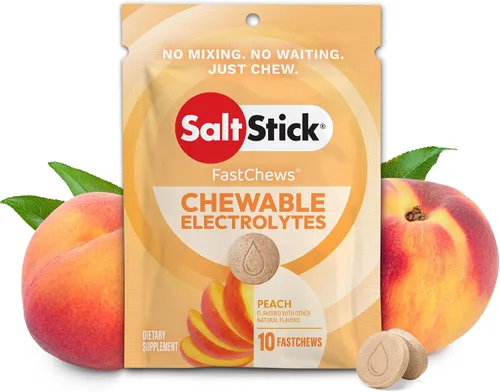Vista 10 de SaltStick Electrolyte FastChews Green Apple - 12 paquetes resellables/120 unidades Chewable electrolyte tablets that start working in 45 seconds.