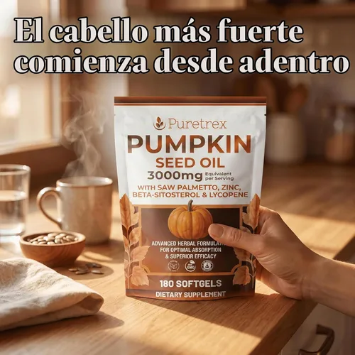 Vista 2 de Aceite de semilla de calabaza con palma enana, beta-sitosterol