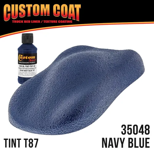 Vista 2 de Revestimiento personalizado estándar federal color # 35048 azul marino uretano en aerosol para caja de camión, kit de 2 galones con pistola