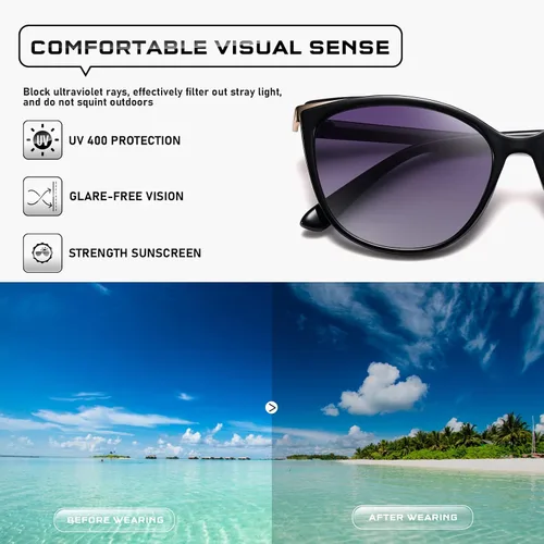Vista 70 de Gafas de sol de moda ojo de gato para las mujeres moda Cateye UV400 protección gafas CL22017