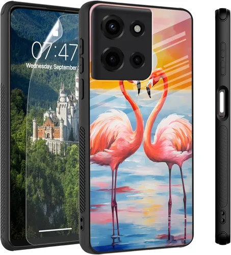 Vista 49 de Funda para Motorola Moto Edge 2022, cubierta trasera de vidrio templado con protector de pantalla, funda protectora a prueba de golpes para Motorola