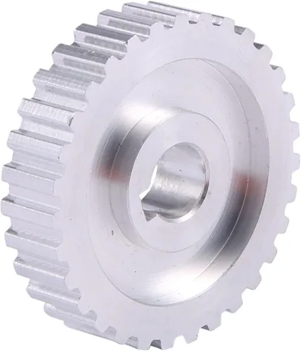 Vista 7 de 2 piezas de polea sincrónica de metal, rueda de transmisión de correa de motor S Cj0618, mini engranajes de torno de metal, engranajes de máquina
