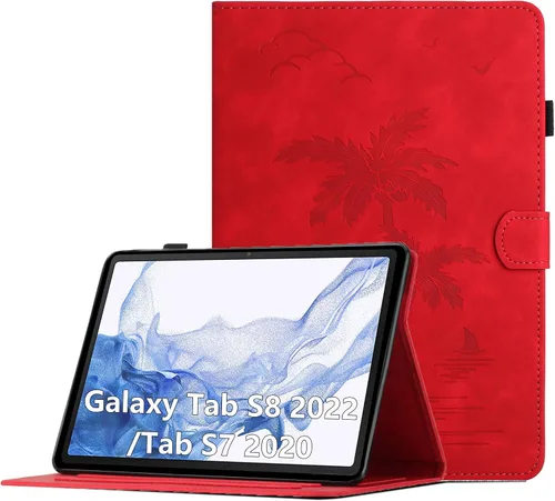 Vista 18 de Funda para Samsung Galaxy Tab S5e de 10.5 pulgadas 2019 modelo (SM-T720/T725/T727) - Funda protectora de piel sintética con bolsillo y función atril
