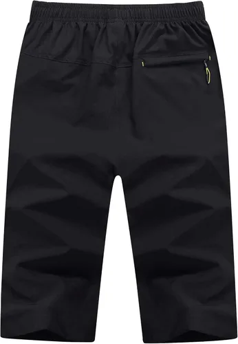 Vista 3 de MAGNIVIT Pantalones cortos de senderismo 34 para hombre, por debajo de la rodilla, de secado rápido, para trabajo al aire libre, con bolsillos