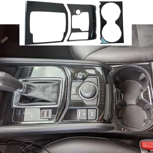 Vista 11 de AOKIO Cubierta del Panel del Interruptor de Ventana de Puerta Interior Moldura del Botón de Control de Cerradura de Puerta para Accesorios Mazda CX5