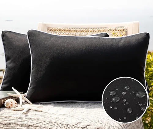 Vista 42 de Phantoscope - Juego de 2 fundas de almohada y cojín cuadradas decorativas, impermeables, para intemperie, sofás, carpas, 18 x 18 pulgadas