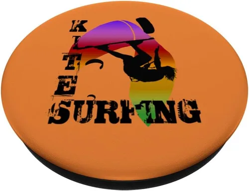 Vista 2 de Kite Surfing WIth Freestyle Kitesurfer And Kite 6 PopSockets Standard PopGrip