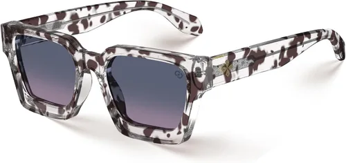 Vista 28 de VISOONE Moda 100% UV400 Protección Rectángulo TR90 Y2K Gafas de sol Accesorios para Mujeres Hombres RIVER, Transparente/Gris Rosa