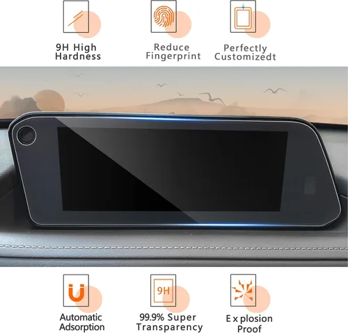 Vista 7 de CDEFG Protector de pantalla de vidrio templado para Mazda CX-3 2021 2020 2019 (7 pulgadas), control de centro de navegación GPS, pantalla táctil