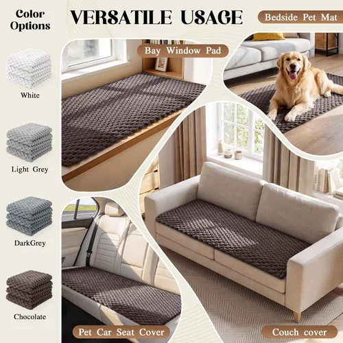 Vista 8 de TAOCOCO 100% Waterproof Couch Cover for Dogs, Washable Flannel Sofa Protector, Non Slip Sofa Covers for 3 Cushion Couch Pet Friendly, Soft Plush Cat