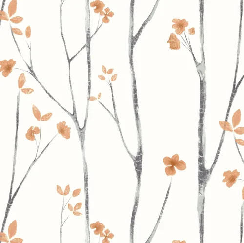 Vista 10 de Timeet - Papel pintado floral blanco y rosa, papel de pared moderno, papel de contacto para despegar y pegar, autoadhesivo, extraíble