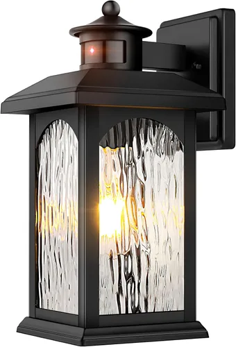 Vista 11 de FILIYANO - Linterna de pared blanca con sensor de movimiento para exteriores, del atardecer al amanecer, 1 paquete Anti-Rust, Waterproof Exterior