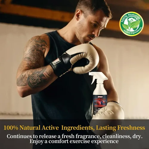 Vista 4 de Spray limpiador desodorante de guante de boxeo (con desecante), equipo de gimnasio y aerosol para eliminar olores de zapatos, limpiador de esterilla