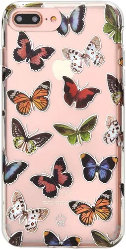 Vista 11 de VELVET CAVIAR Funda brillante iridiscente para iPhone 8 Plus/iPhone 7 Plus, funda protectora estética para mujer (cuarzo ópalo azul)