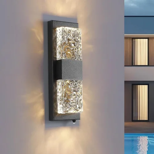Vista 17 de Luz de pared inteligente para exteriores, RGB, App y Alexa, dorado