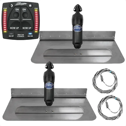 Vista 12 de Sistema de aletas de compensación eléctrico Bolt 12" x 9", kit completo BOLT129, 12V DC - FO4322