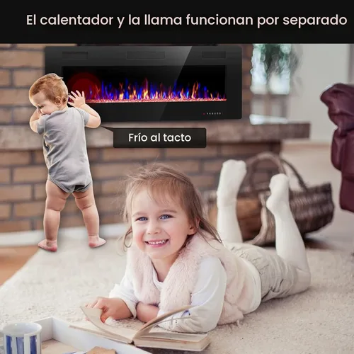 Vista 6 de R.W.FLAME - Chimenea empotrable ultrafina para pared (30 y 60 pulgadas)