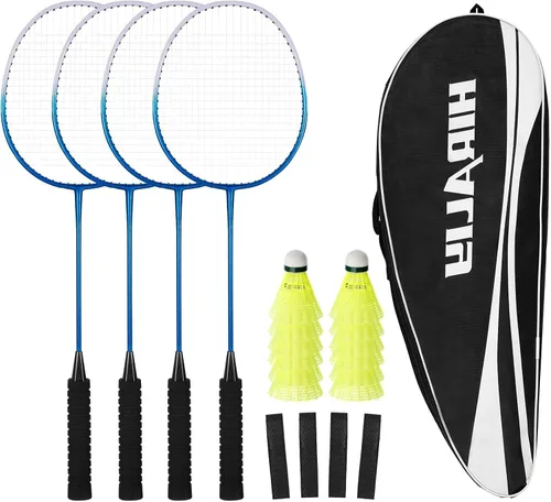 Vista 11 de HIRALIY Badminton Rackets Set for Backyards, Badminton Set, Includ 2/4 Rackets, 6/12 Birdies, 1 Carrying Bag, Outdoor Game for Adult Family Beginner